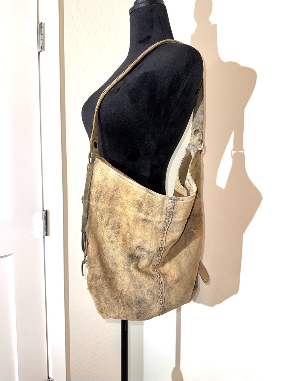We The Free Dallas Distressed Leather Tote Bag